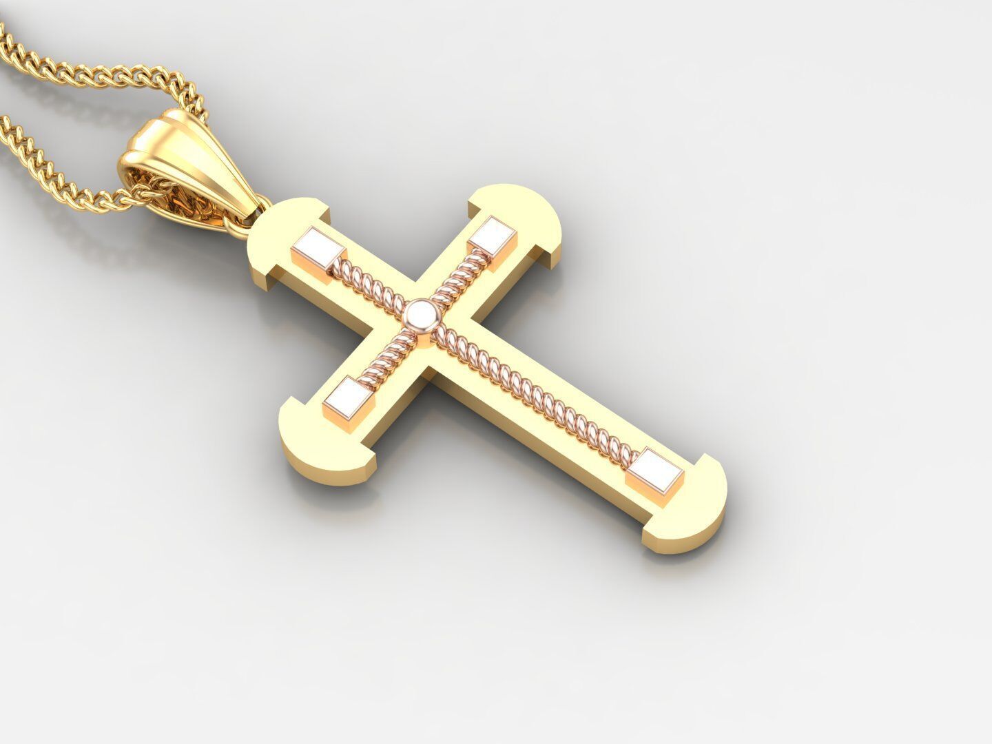 Cross Light Gold 4CP062 3DM STL 3D print model_2