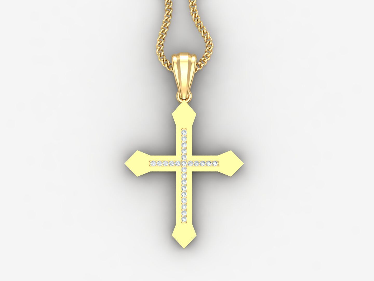 Cross Light Gold 4CP057 3DM STL 3D print model_4