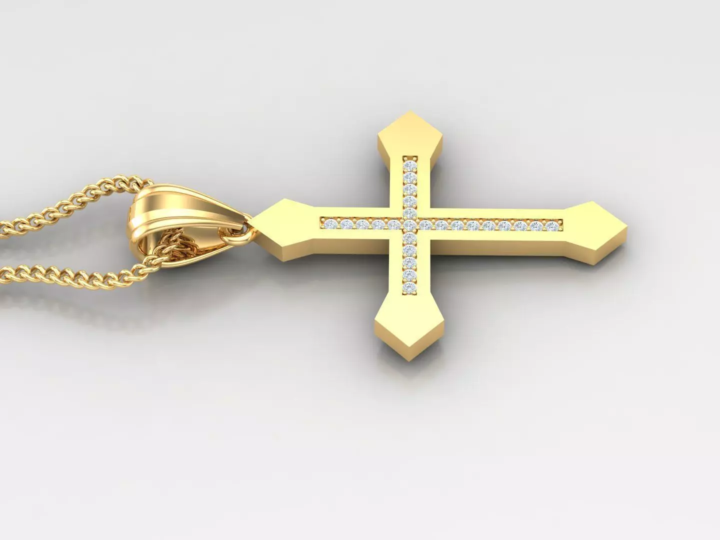 Cross Light Gold 4CP057 3DM STL 3D print model_0