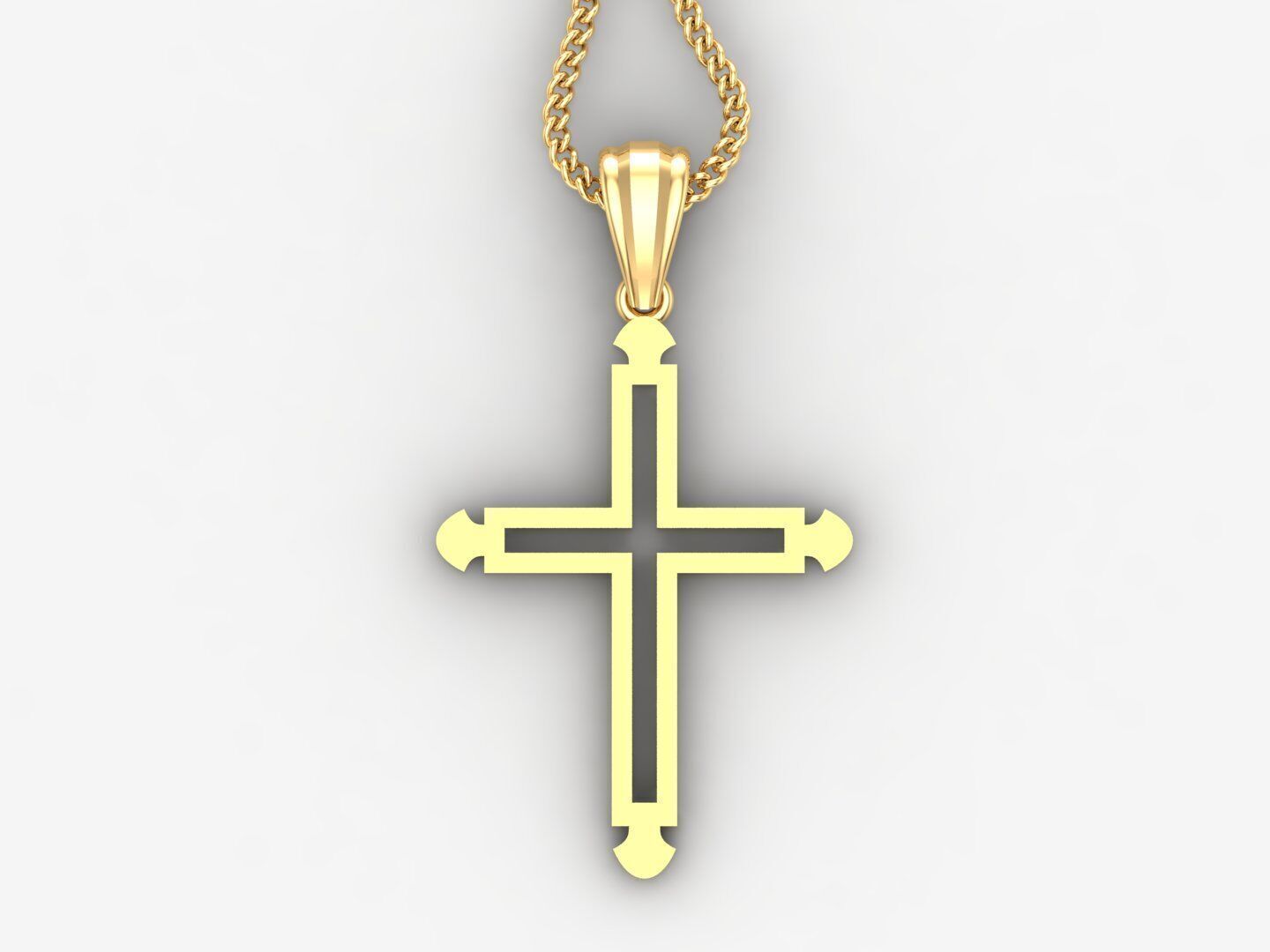 Cross Light Gold 4CP034 3DM STL 3D print model_4