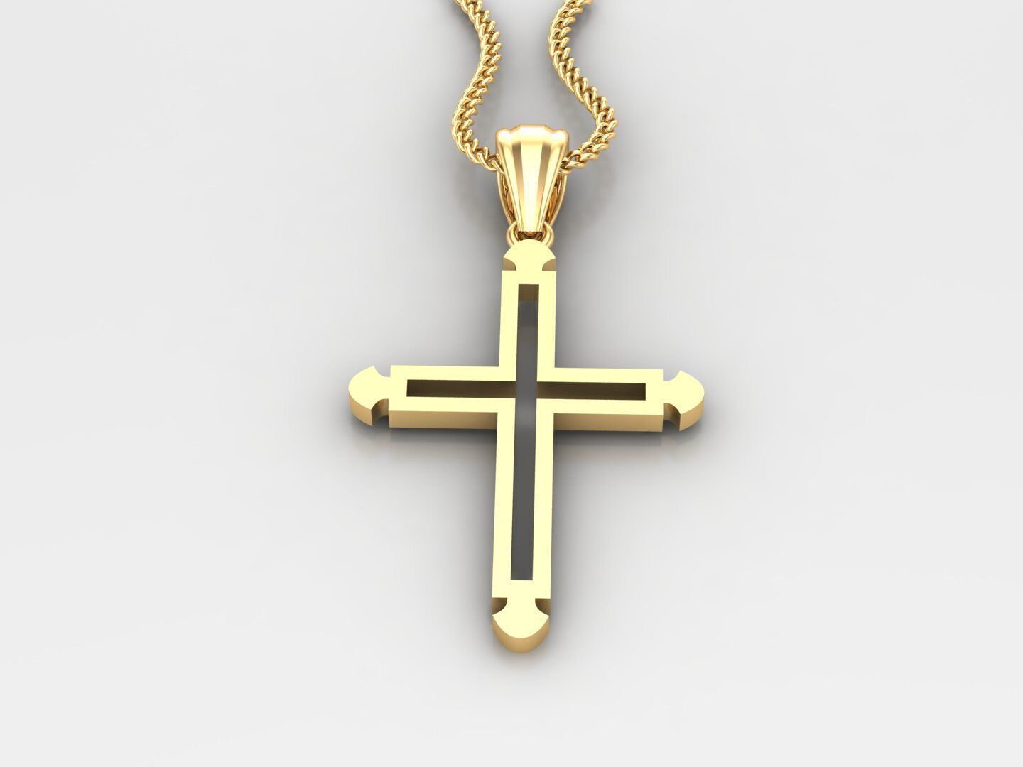 Cross Light Gold 4CP034 3DM STL 3D print model_3