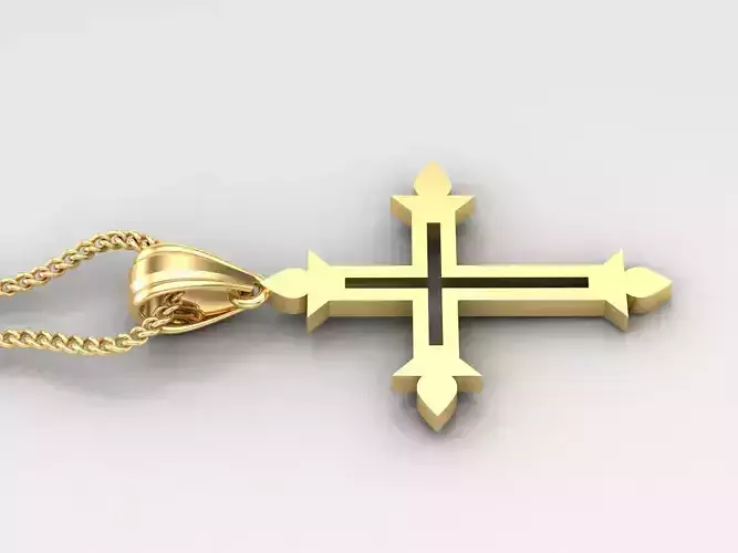 Cross Light Gold 4CP021 3DM STL