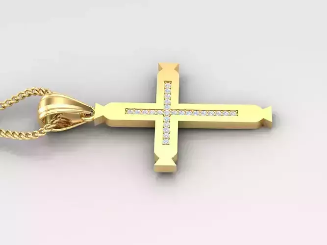 Cross Light Gold 4CP007 3DM STL