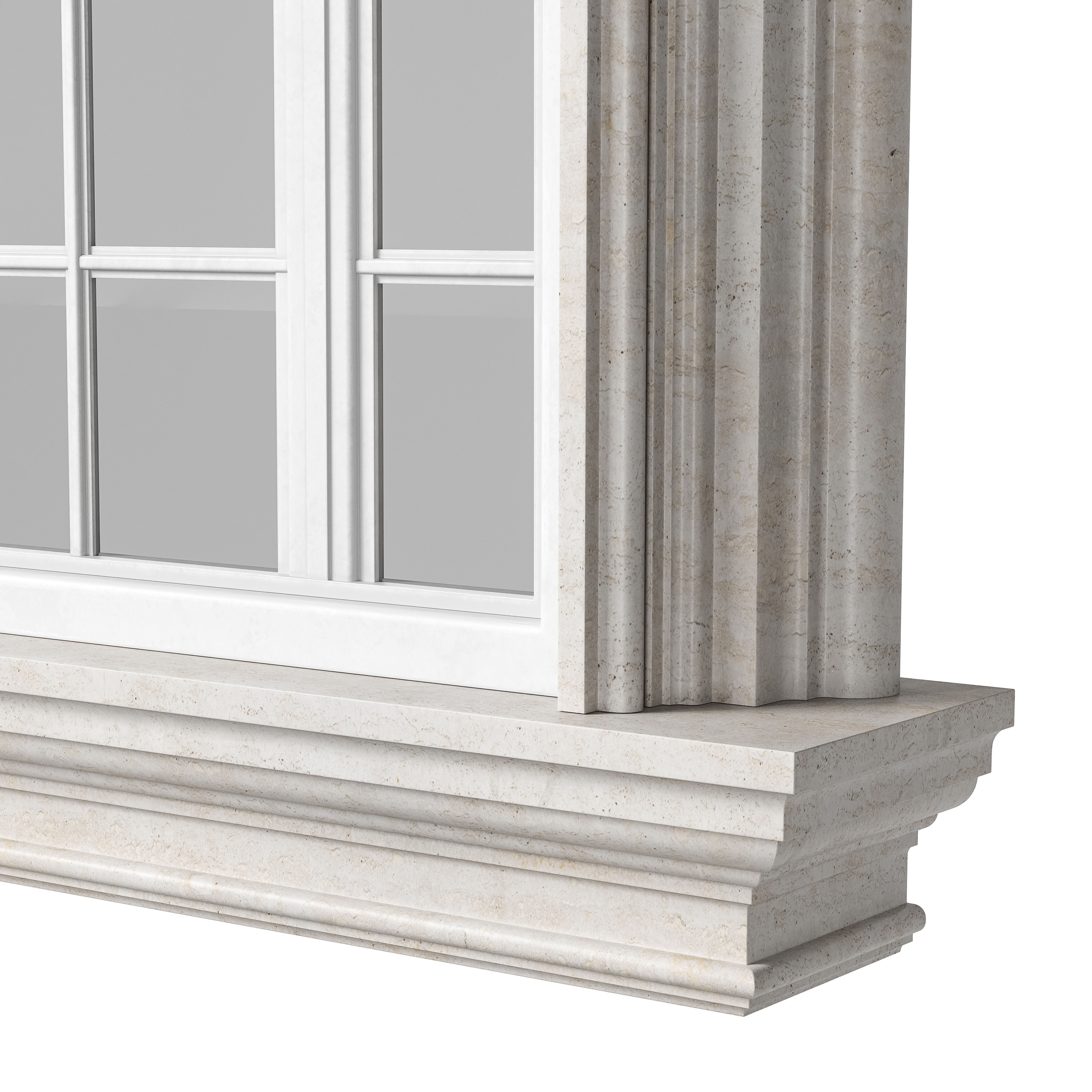 Architectural Classic Window 3D Model 7 3D model_3