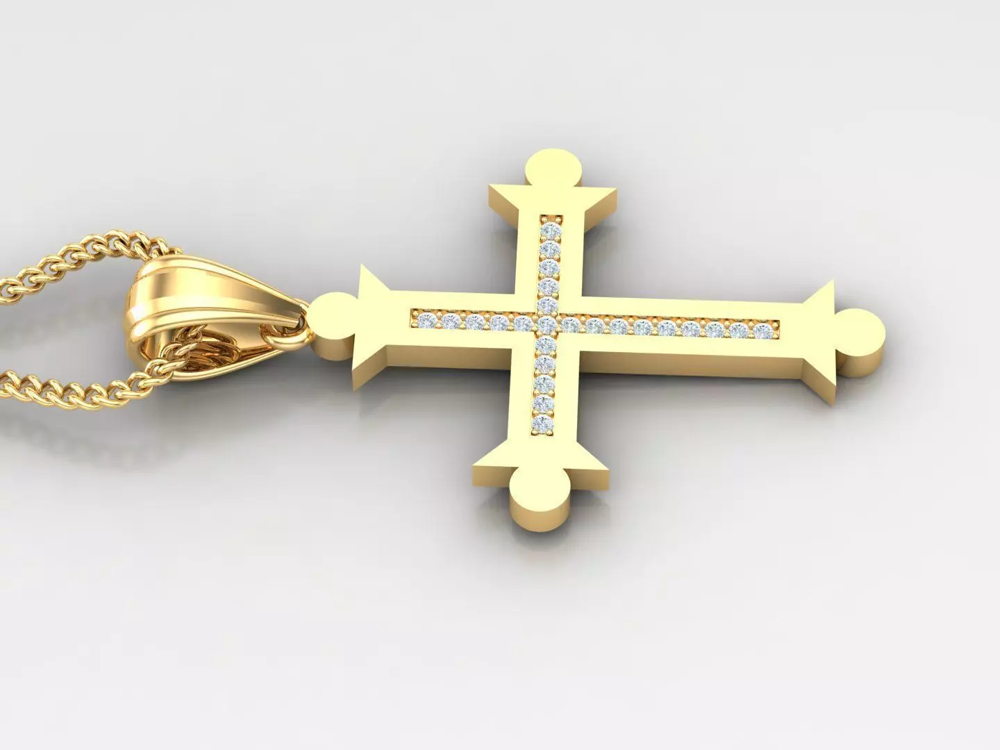 Cross Light Gold 4CP004 3DM STL 3D print model_0