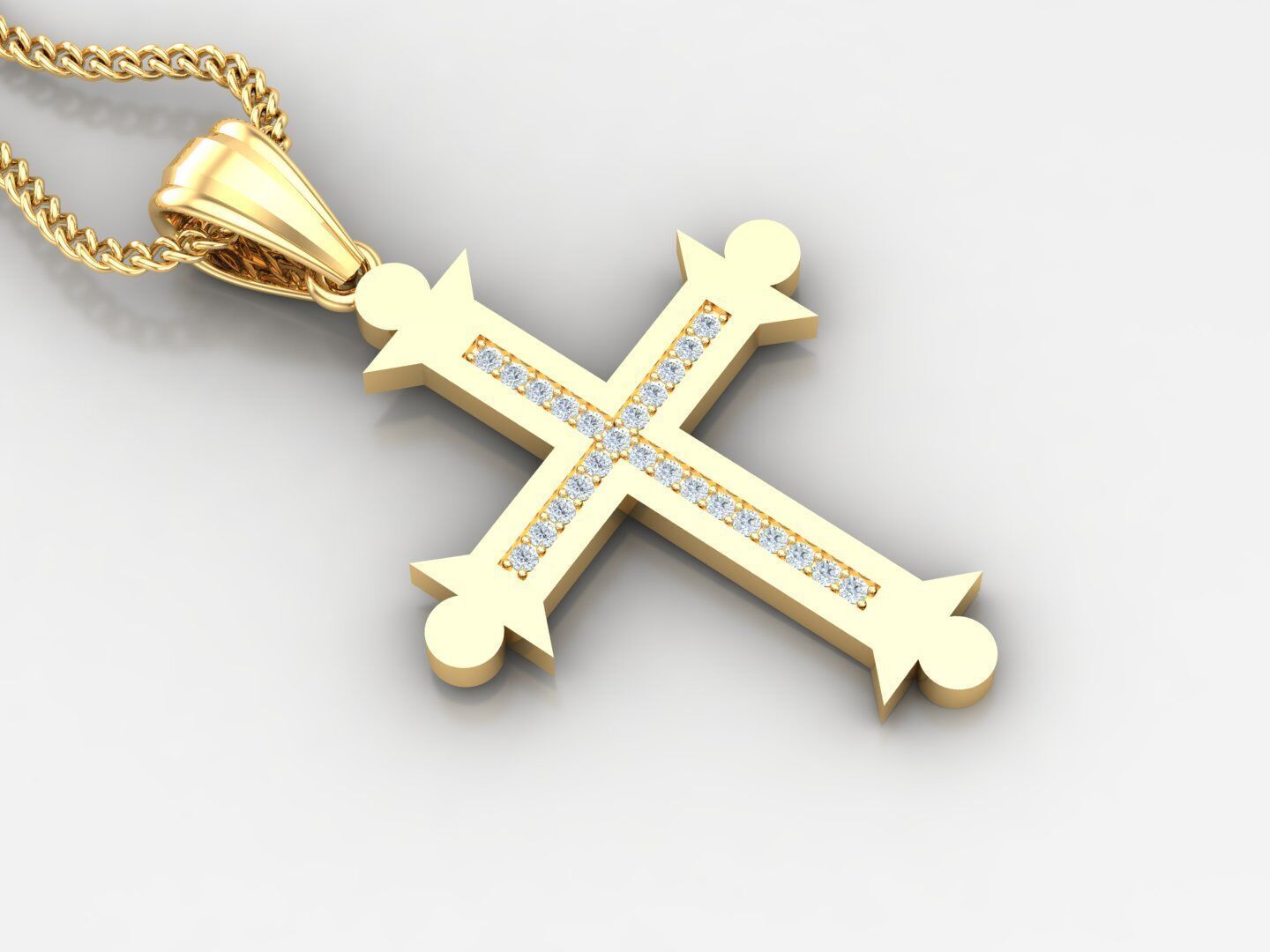 Cross Light Gold 4CP004 3DM STL 3D print model_2