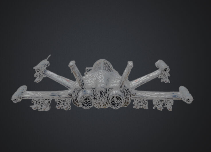 Futuristic Fighter Jet Low-poly 3D model_13
