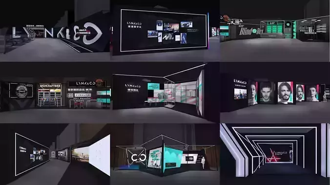 Exposition Low-poly 3D model