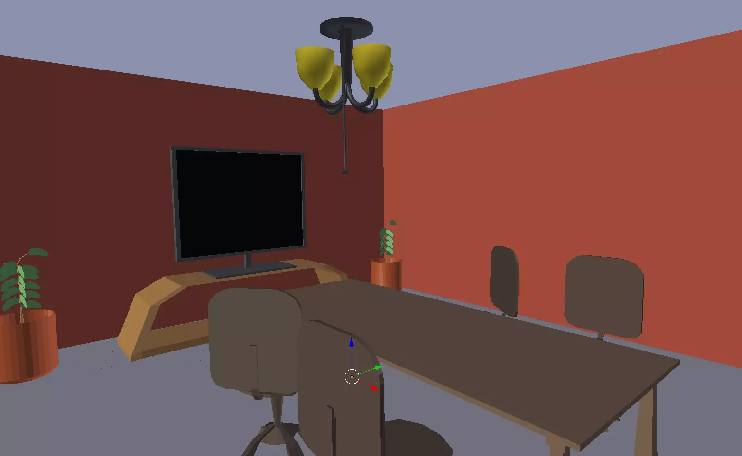 Simple Staff Room Free 3D model