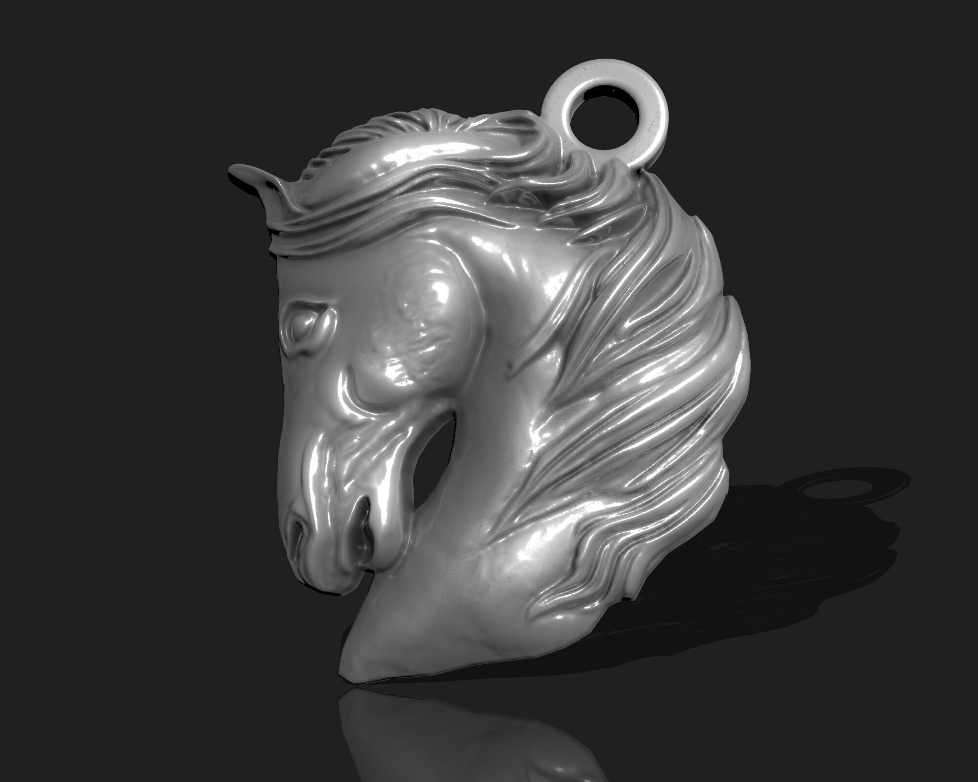 HORSE HEAD PENDANT 3D print model_6