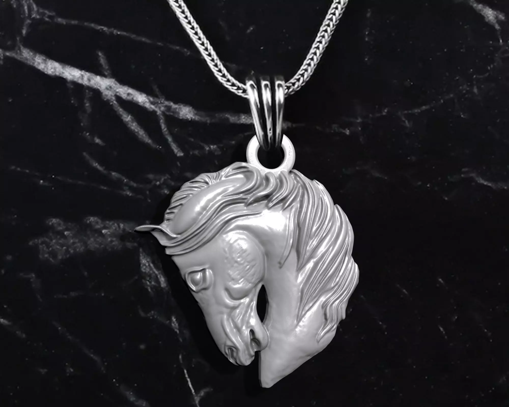 HORSE HEAD PENDANT 3D print model_0