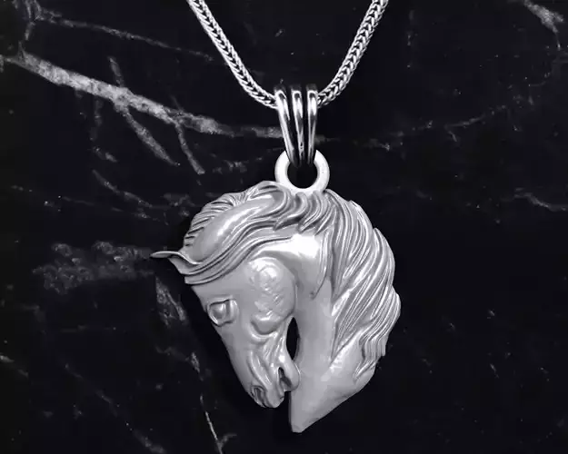 HORSE HEAD PENDANT 3D print model