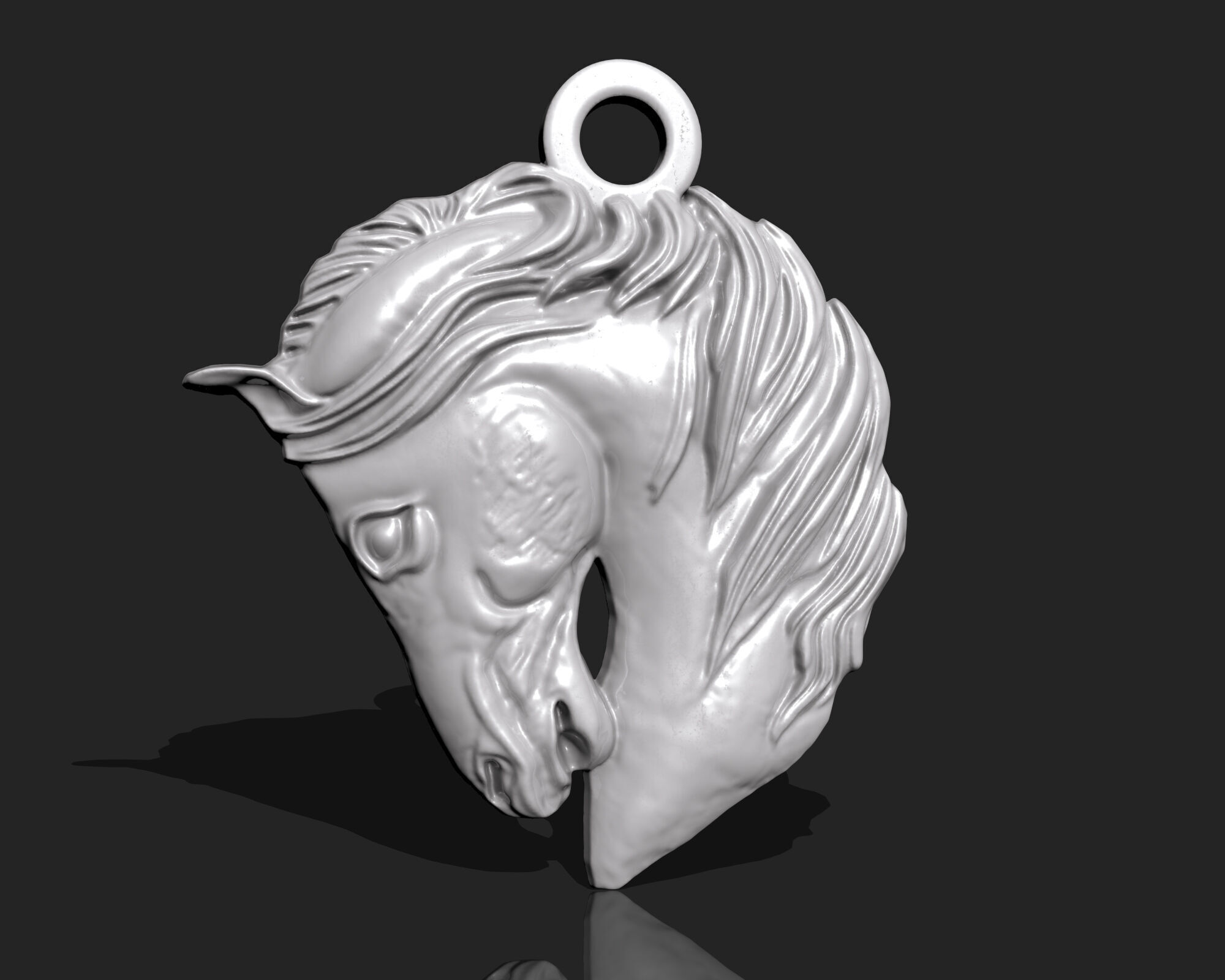 HORSE HEAD PENDANT 3D print model_5