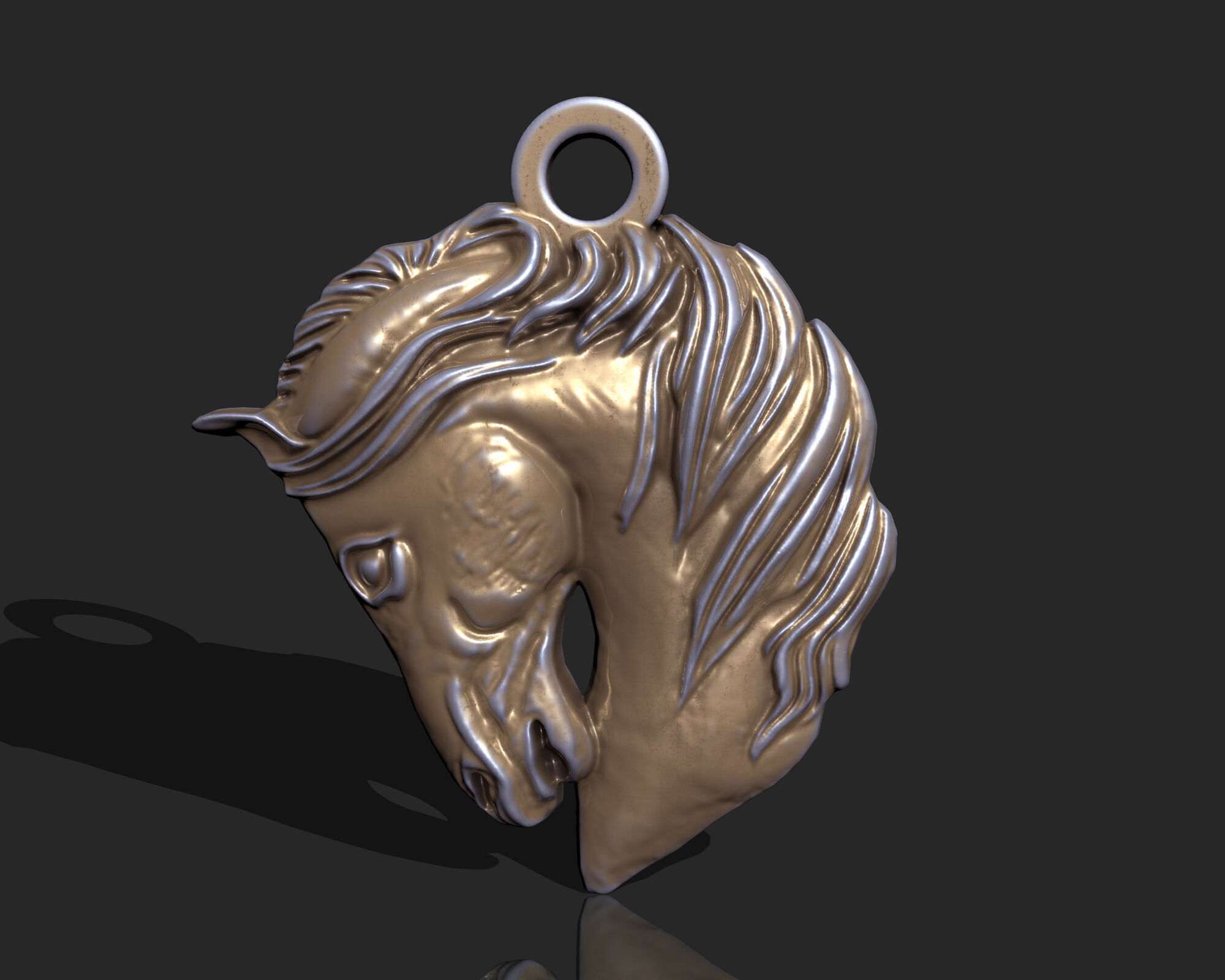 HORSE HEAD PENDANT 3D print model_1