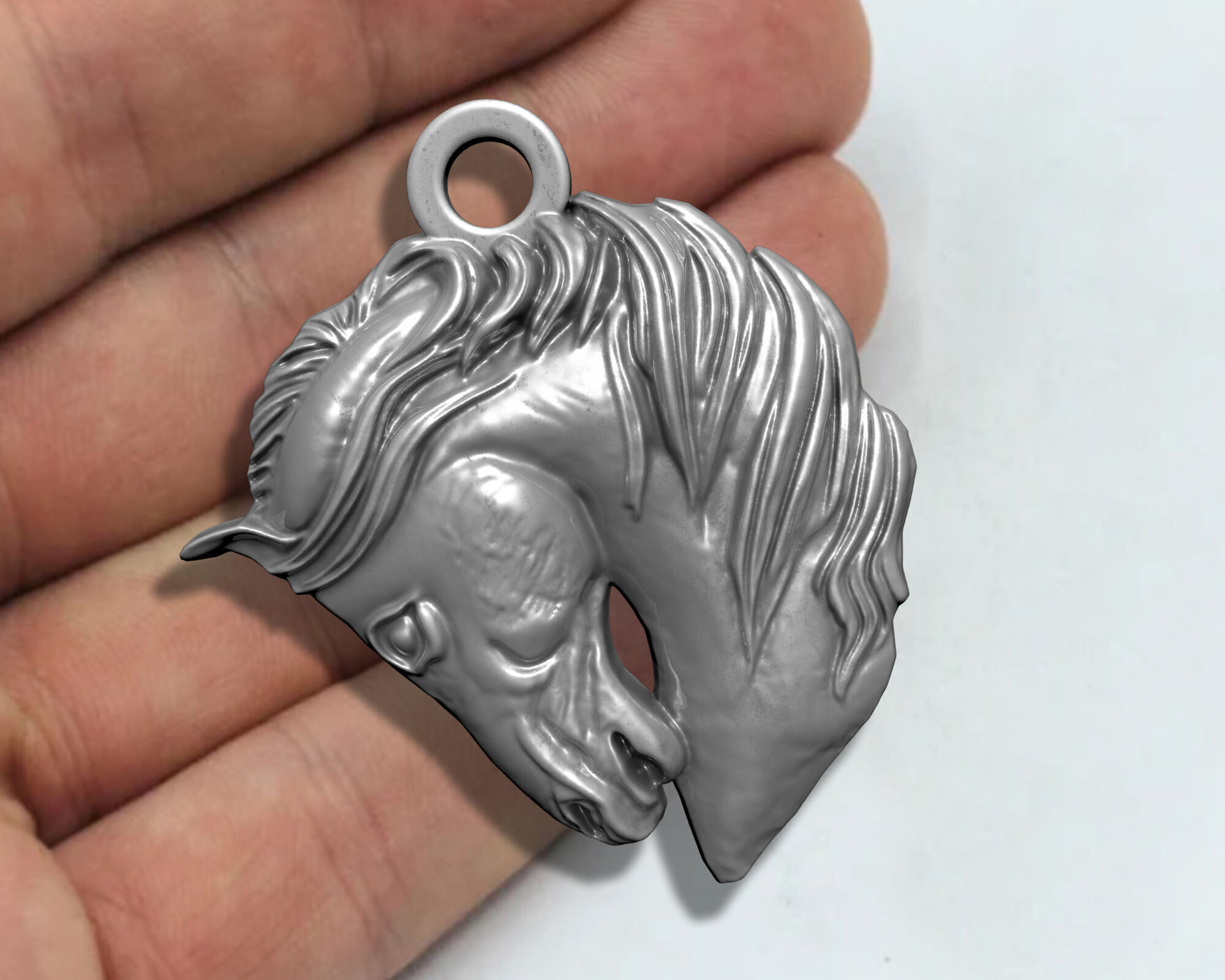 HORSE HEAD PENDANT 3D print model_2