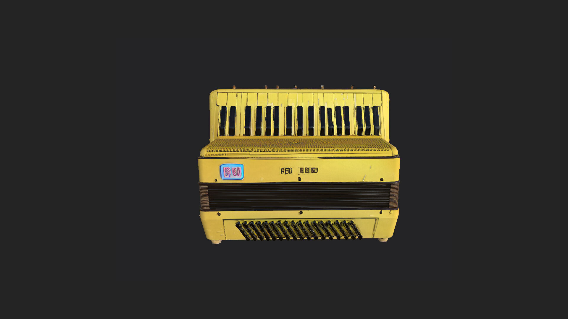 Accordion3D Model 001 Low-poly 3D model_1