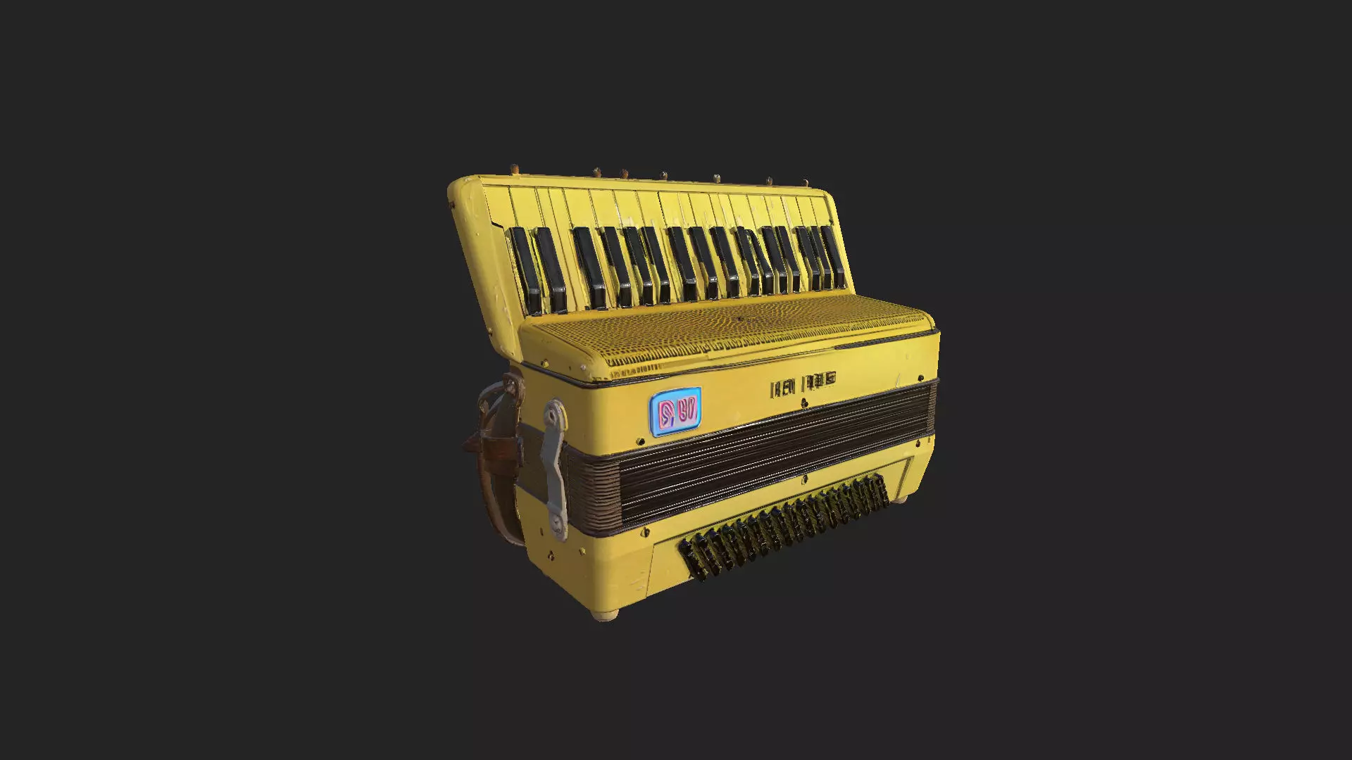 Accordion3D Model 001 Low-poly 3D model_0
