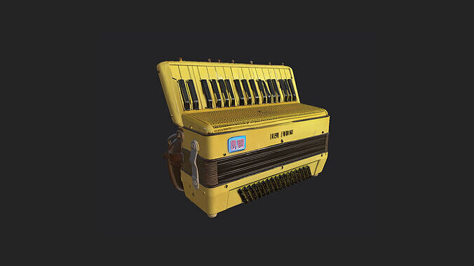 Accordion3D Model 001 Low-poly 3D model