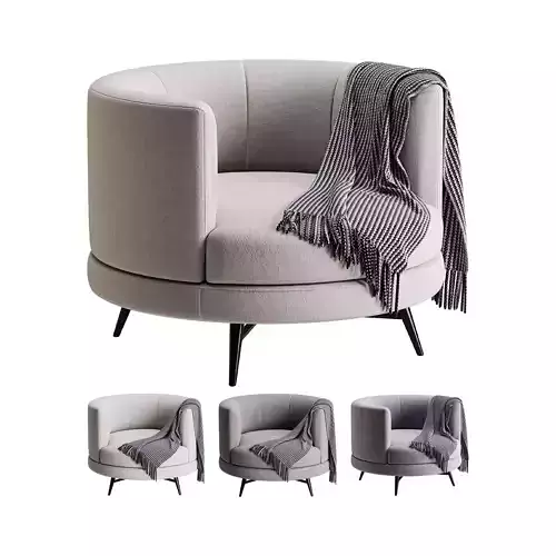 Carmela Swivel Chair 3D model
