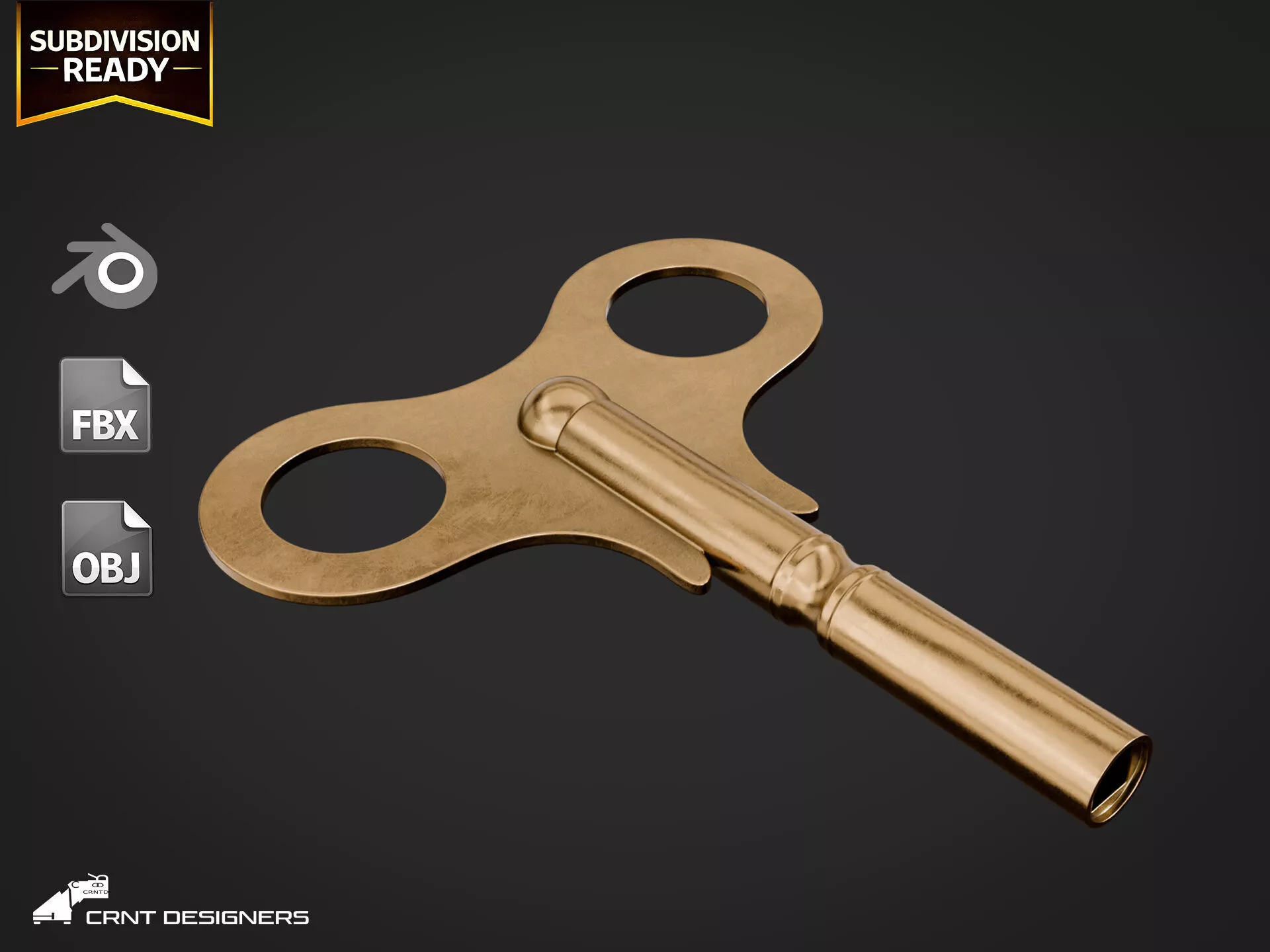 Wind Up Key 3D model