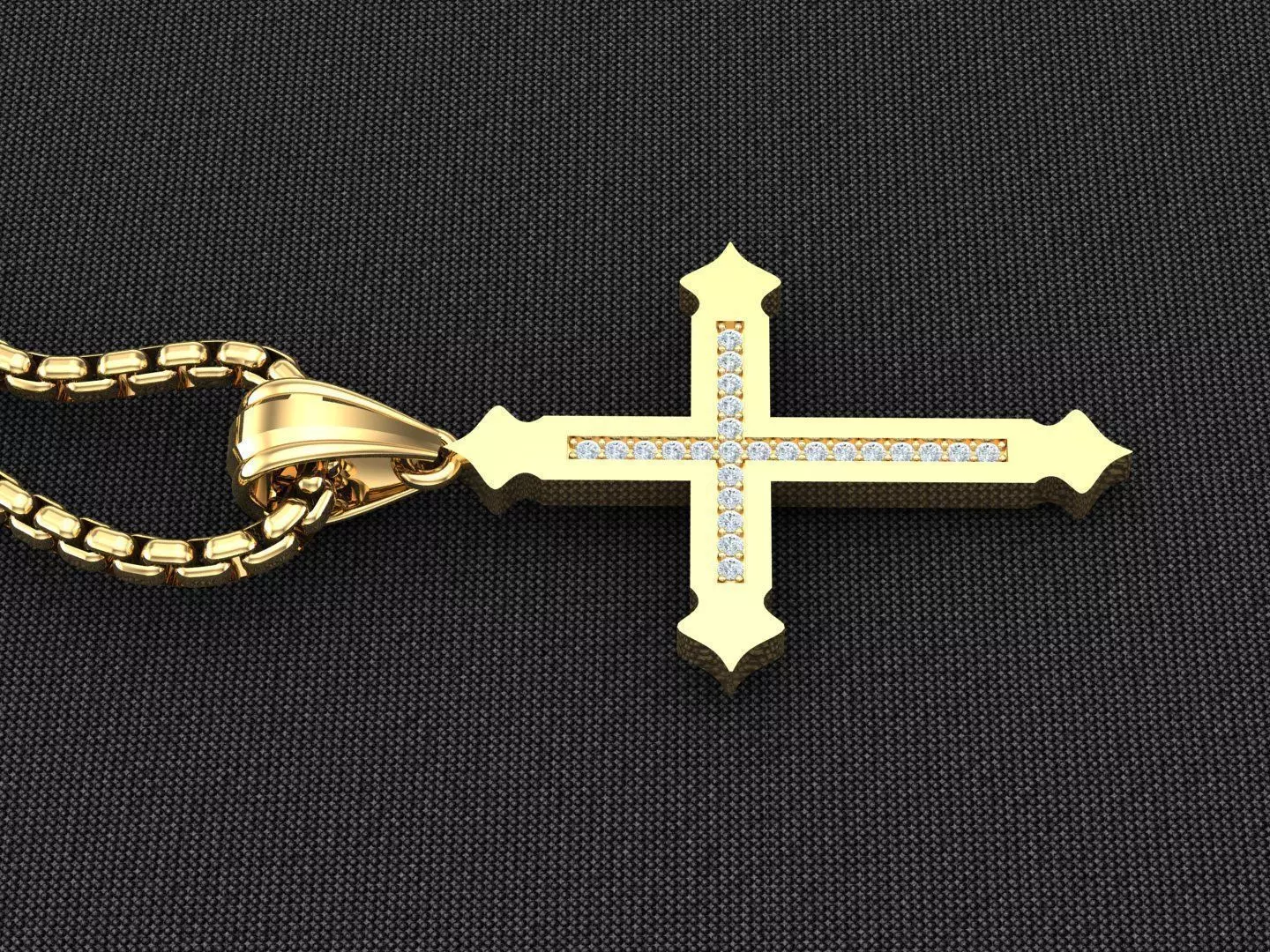 Cross Light Gold 3CP098 3DM STL 3D model_0