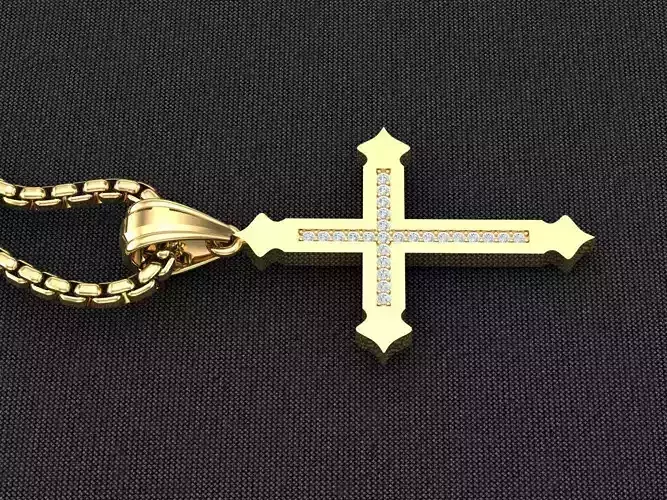 Cross Light Gold 3CP098 3DM STL