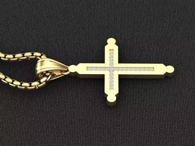 Cross Light Gold 3CP095 3DM STL