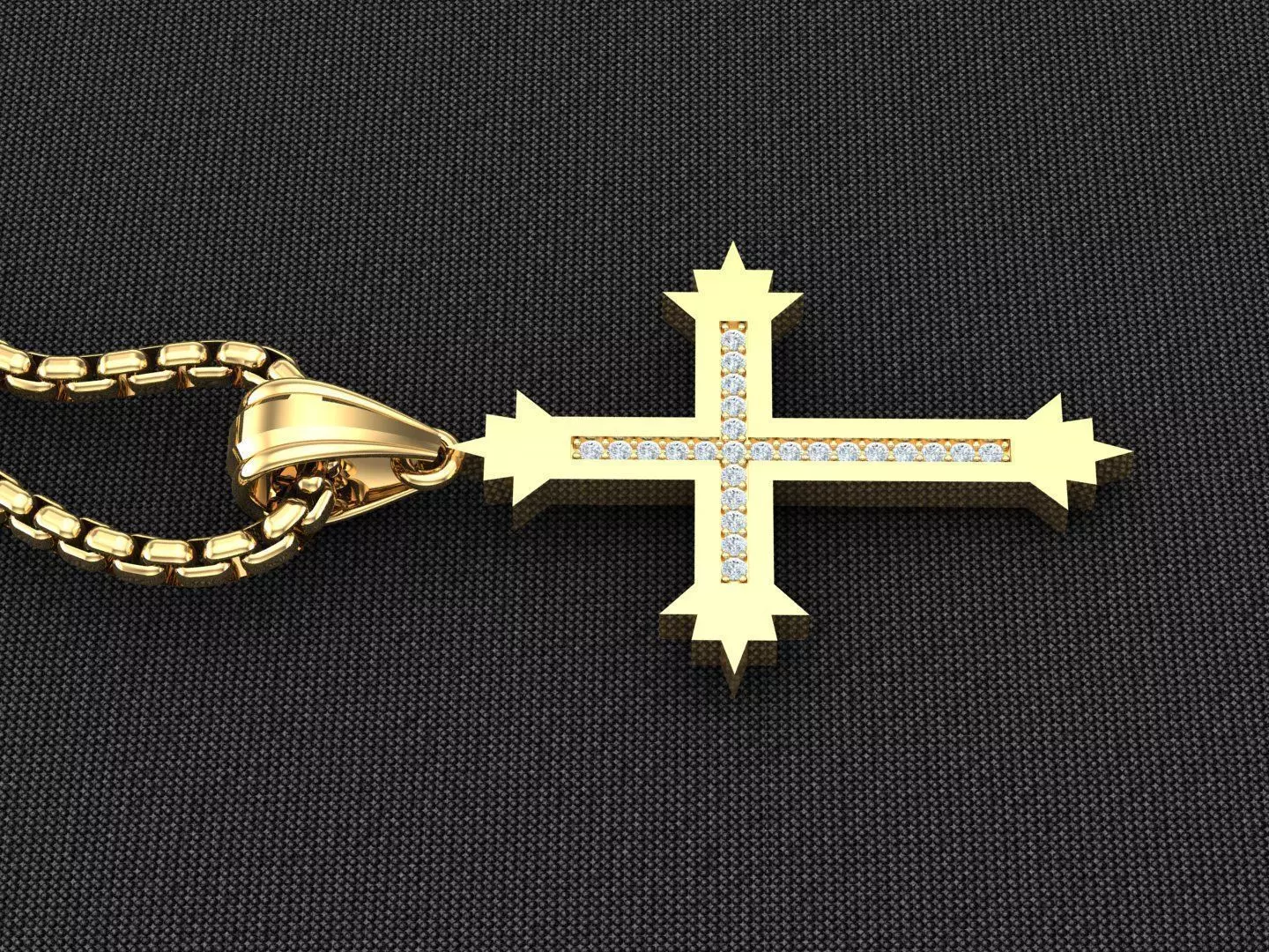 Cross Light Gold 3CP093 3DM STL 3D model_0