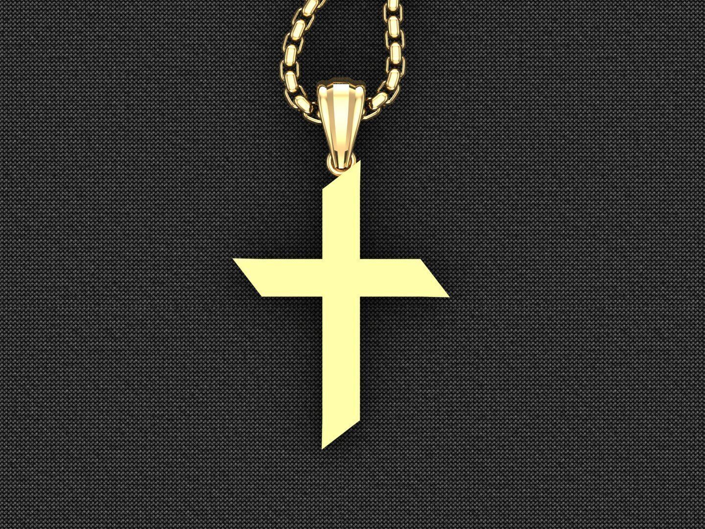 Cross Light Gold 3CP083 3DM STL 3D model_4