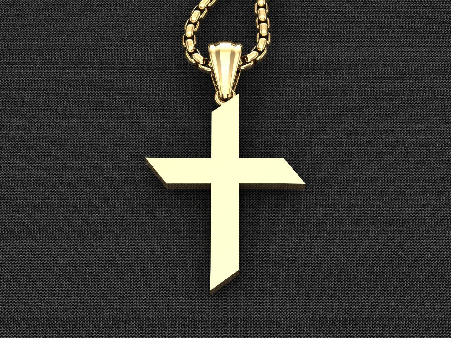 Cross Light Gold 3CP083 3DM STL 3D model_3