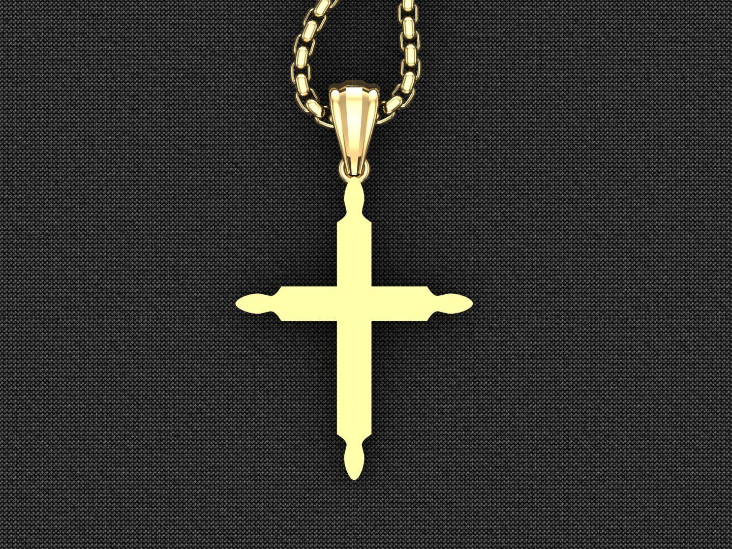Cross Light Gold 3CP072 3DM STL 3D model_4