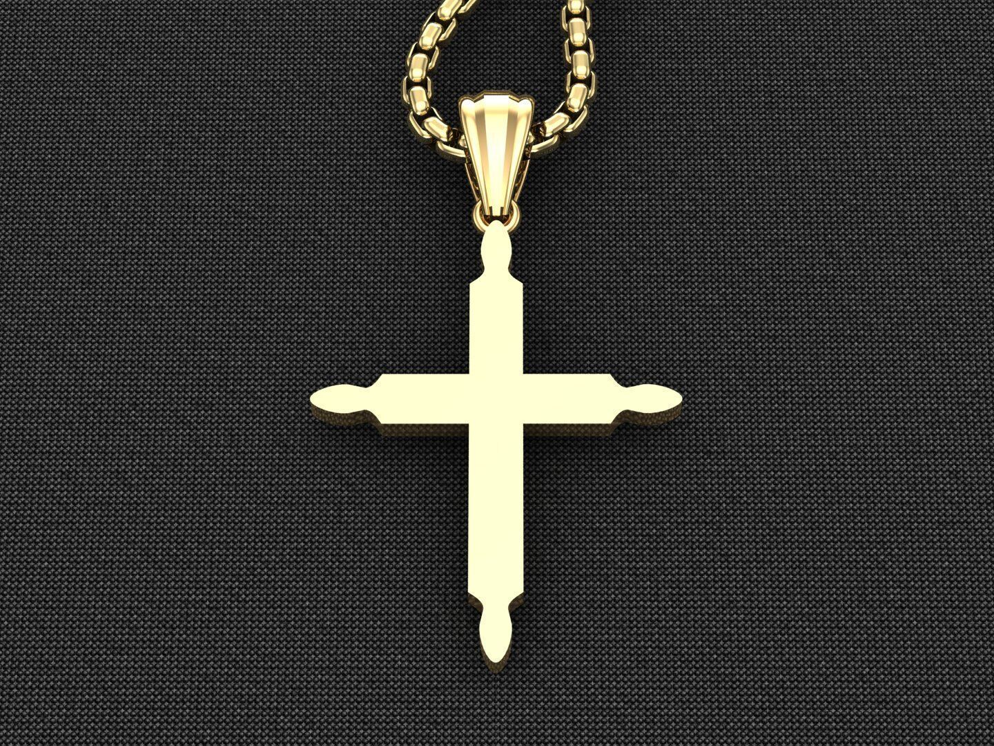 Cross Light Gold 3CP072 3DM STL 3D model_3