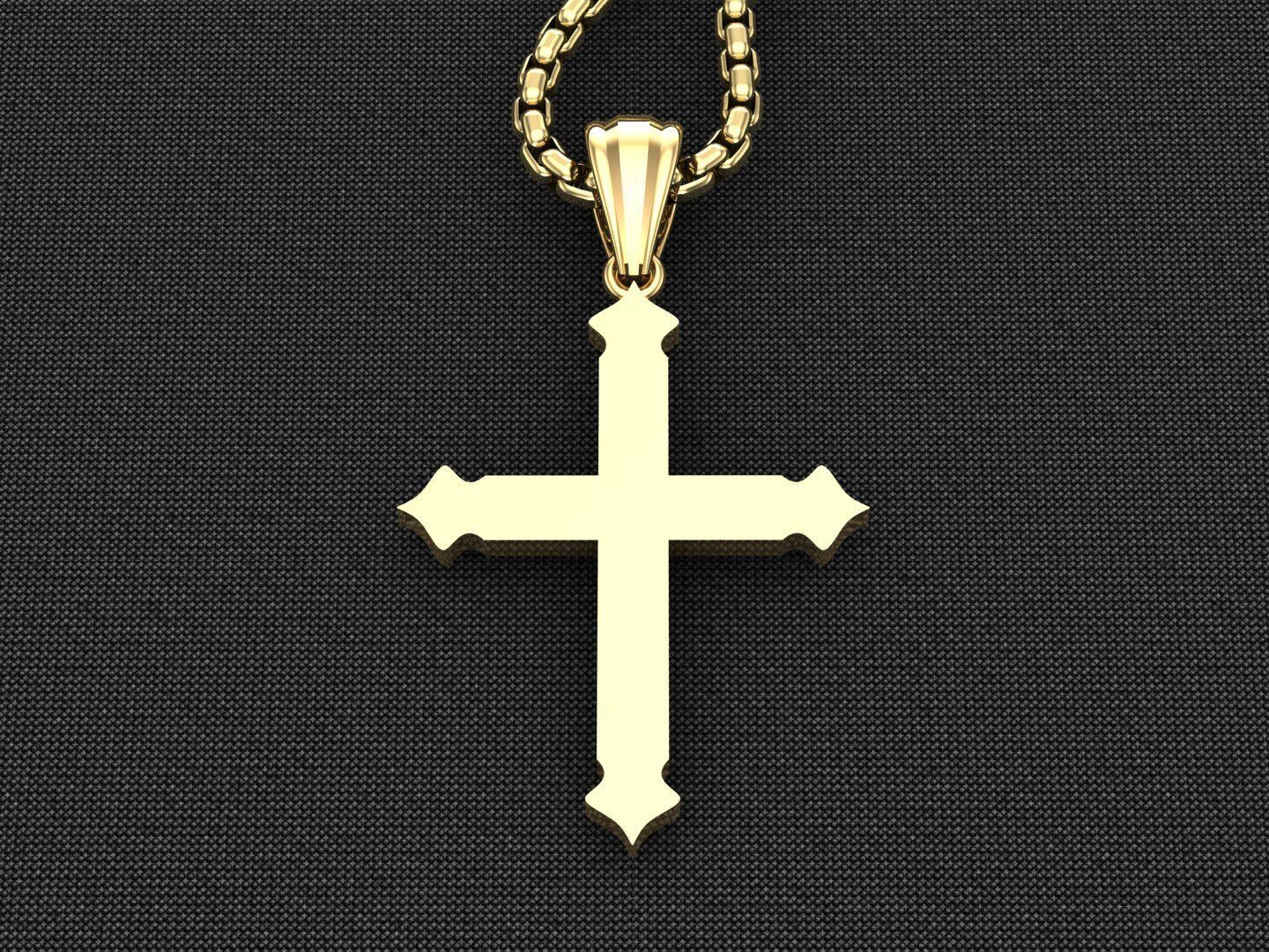 Cross Light Gold 3CP069 3DM STL 3D model_3