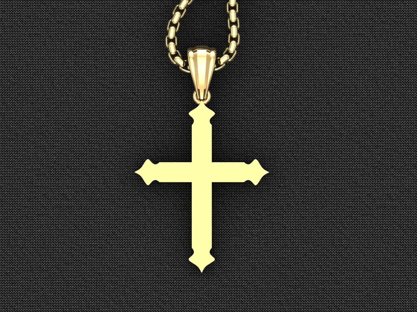 Cross Light Gold 3CP069 3DM STL 3D model_4