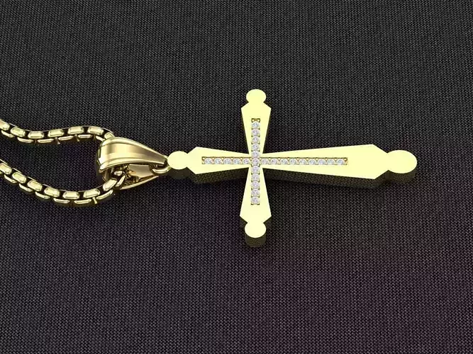 Cross Light Gold 3CP068 3DM STL