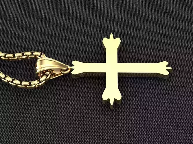 Cross Light Gold 3CP067 3DM STL