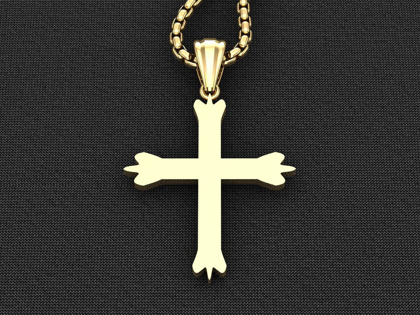 Cross Light Gold 3CP067 3DM STL 3D model_3