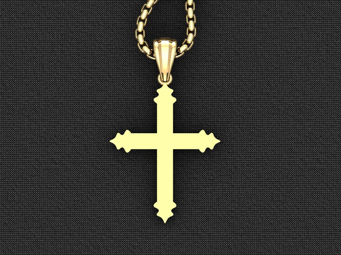 Cross Light Gold 3CP066 3DM STL 3D model_4