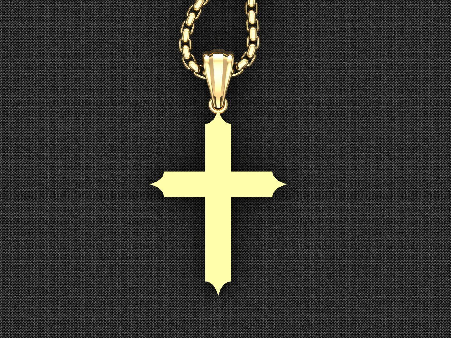 Cross Light Gold 3CP062 3DM STL 3D model_4