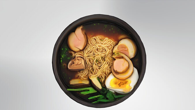 Ramen Noodle Bowl 3D Model Low-poly 3D model 6