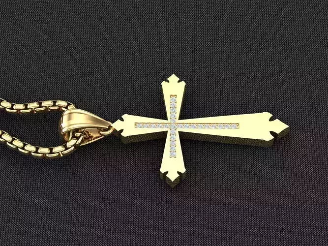 Cross Light Gold 3CP057 3DM STL