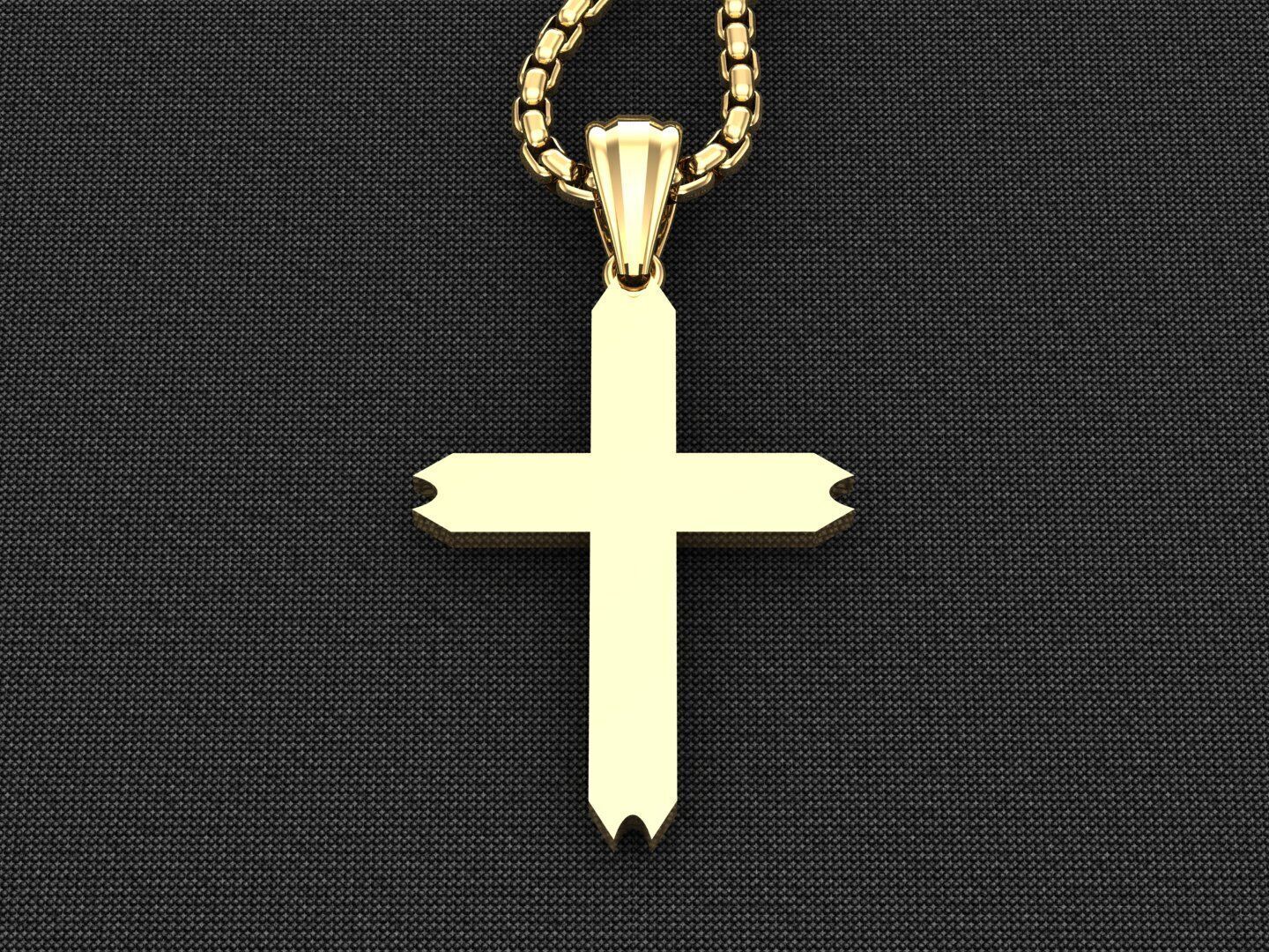 Cross Light Gold 3CP050 3DM STL 3D model_3