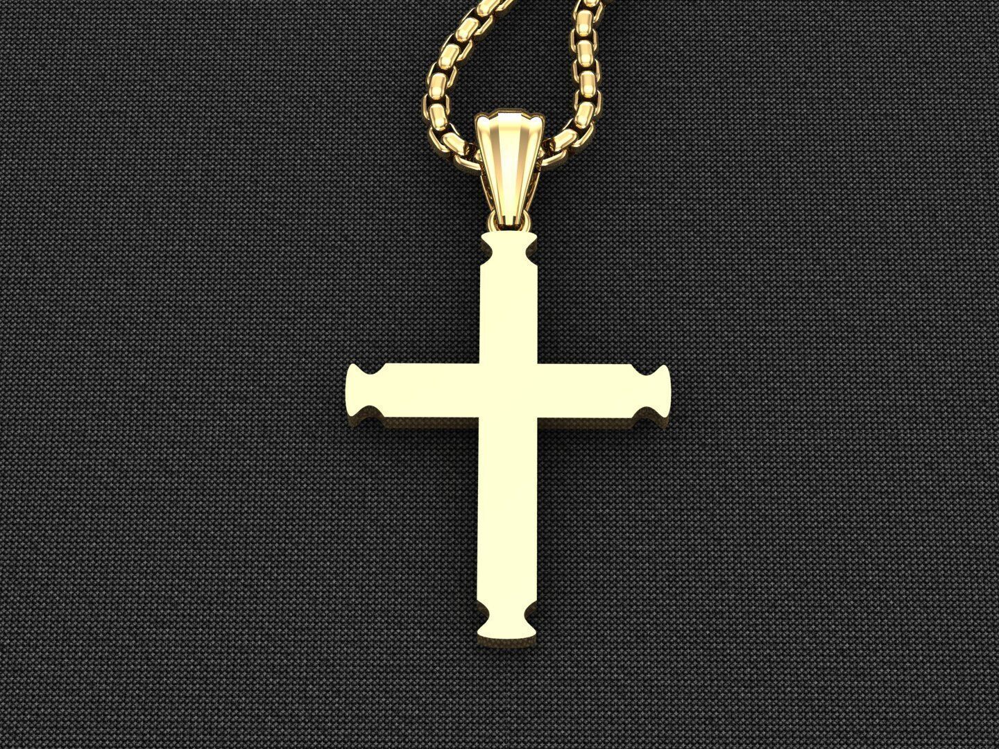 Cross Light Gold 3CP049 3DM STL 3D model_3