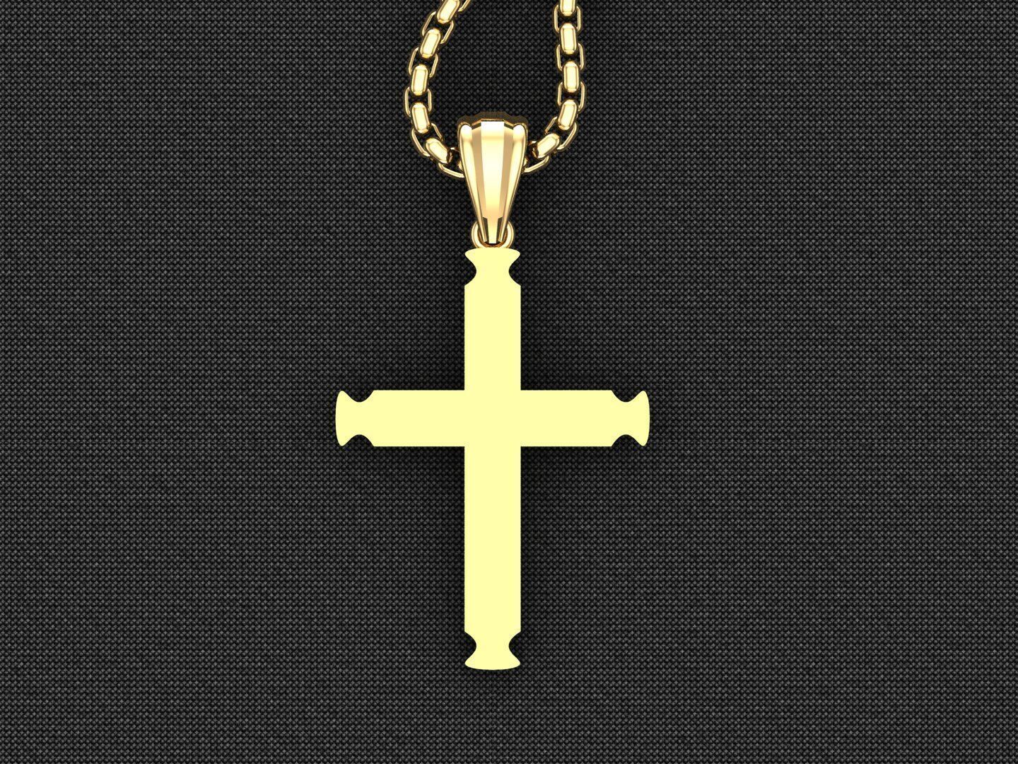 Cross Light Gold 3CP049 3DM STL 3D model_4