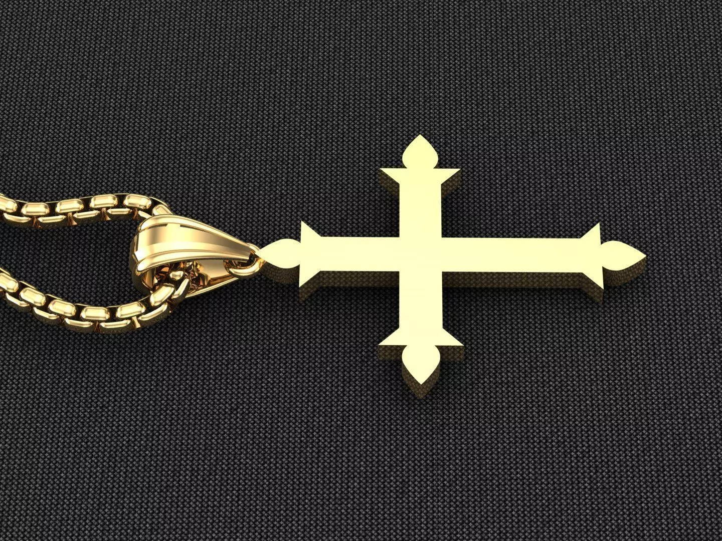 Cross Light Gold 3CP048 3DM STL 3D model_0