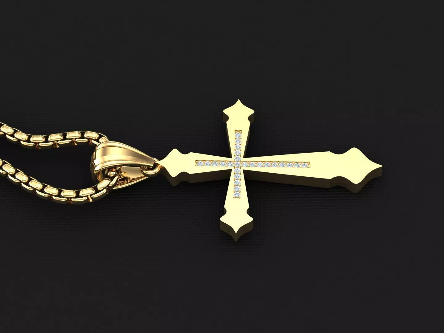 Cross Light Gold 3CP038 3DM STL 3D model_0