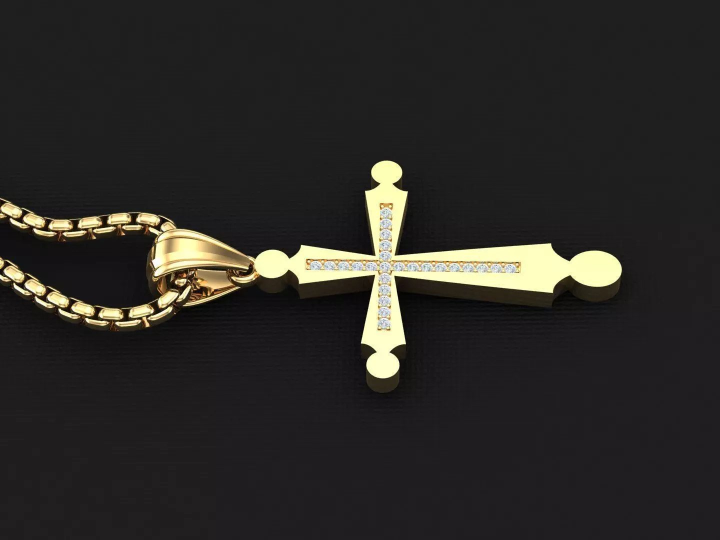 Cross Light Gold 3CP036 3DM STL 3D model_0