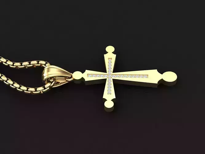 Cross Light Gold 3CP036 3DM STL