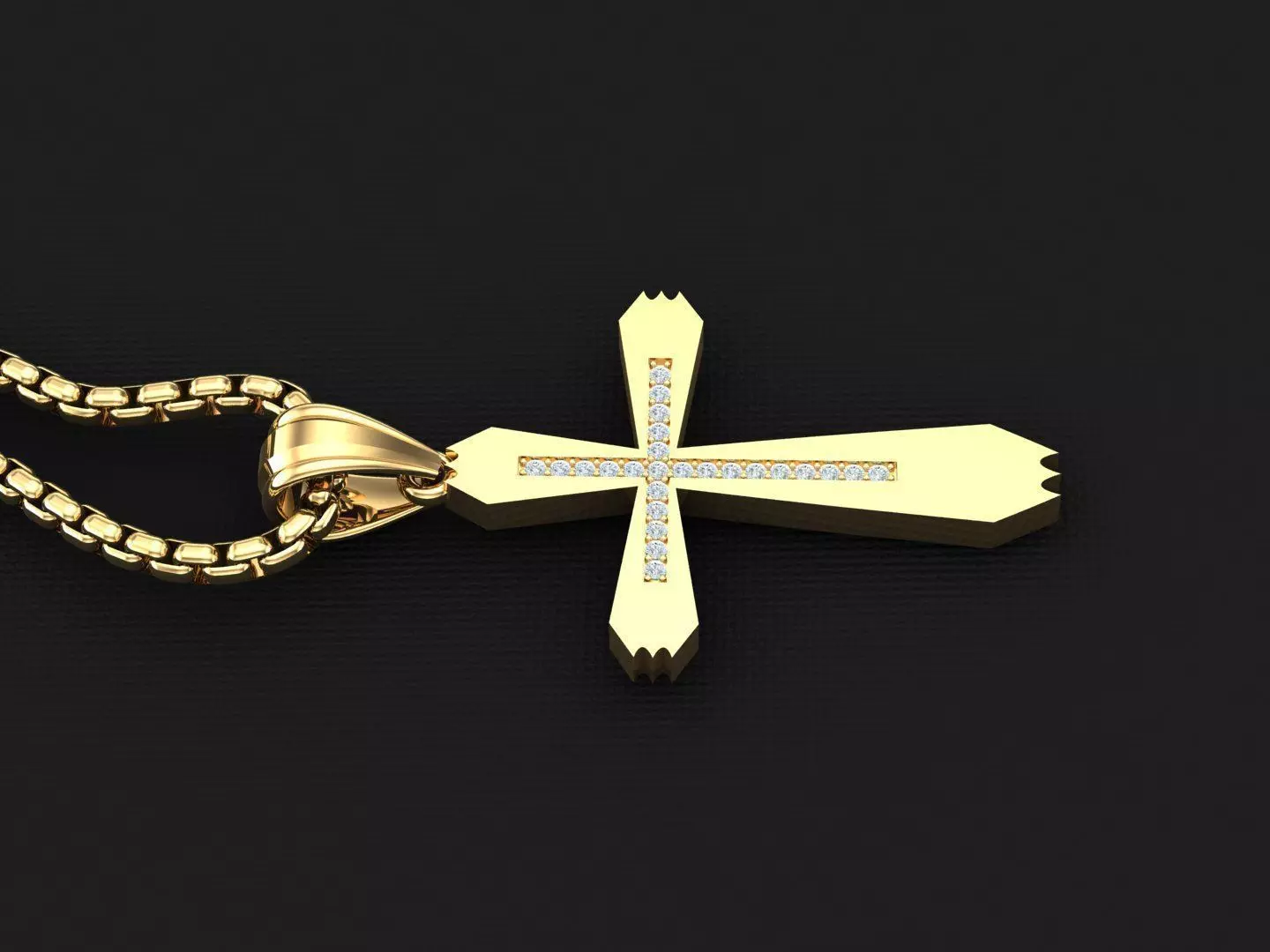 Cross Light Gold 3CP032 3DM STL 3D model_0