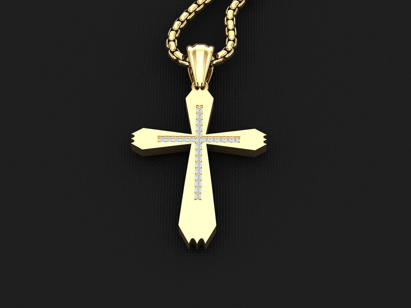 Cross Light Gold 3CP032 3DM STL 3D model_3